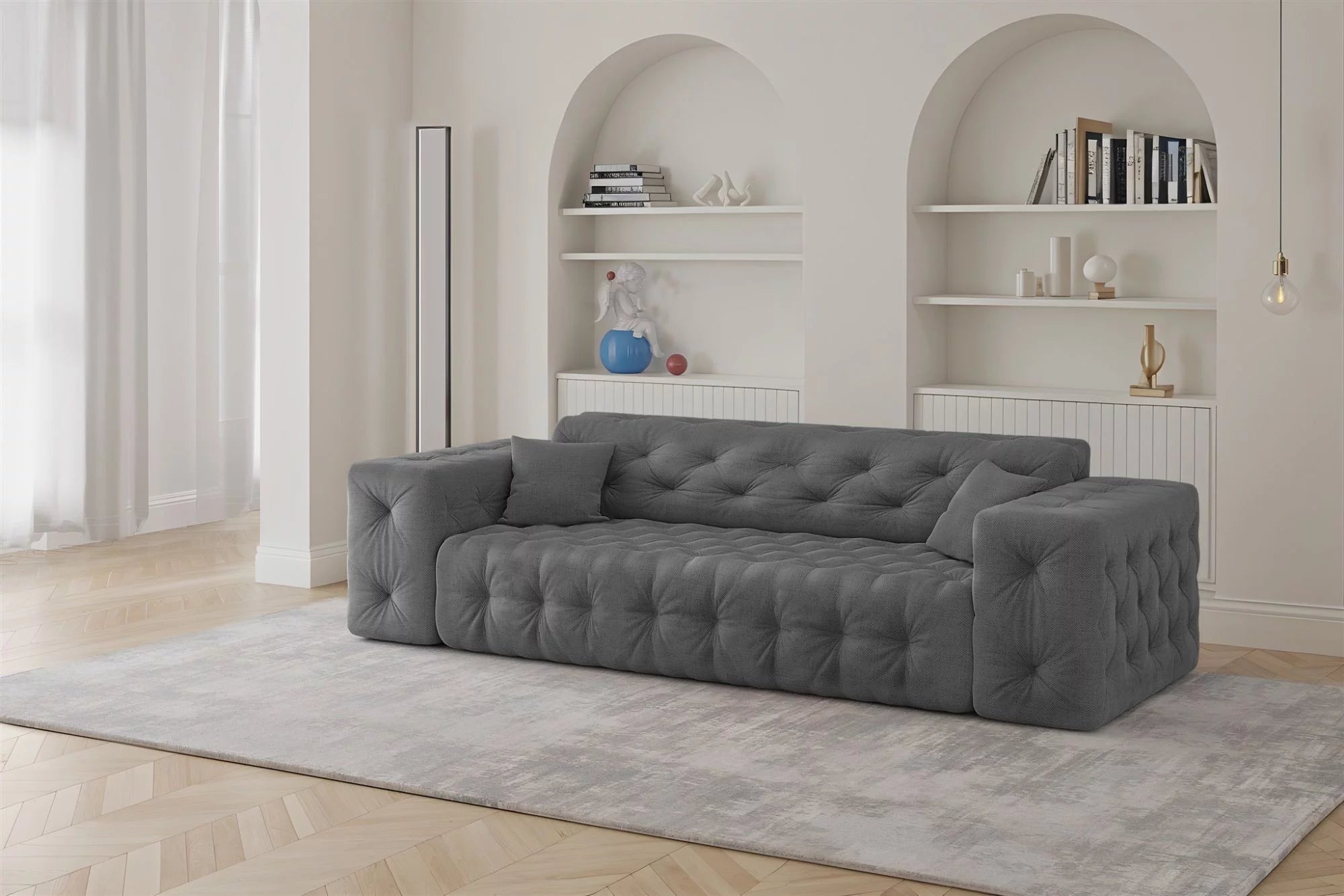 Sofa Set Modest 3-1-1 in Struktur, 251 cm Breite