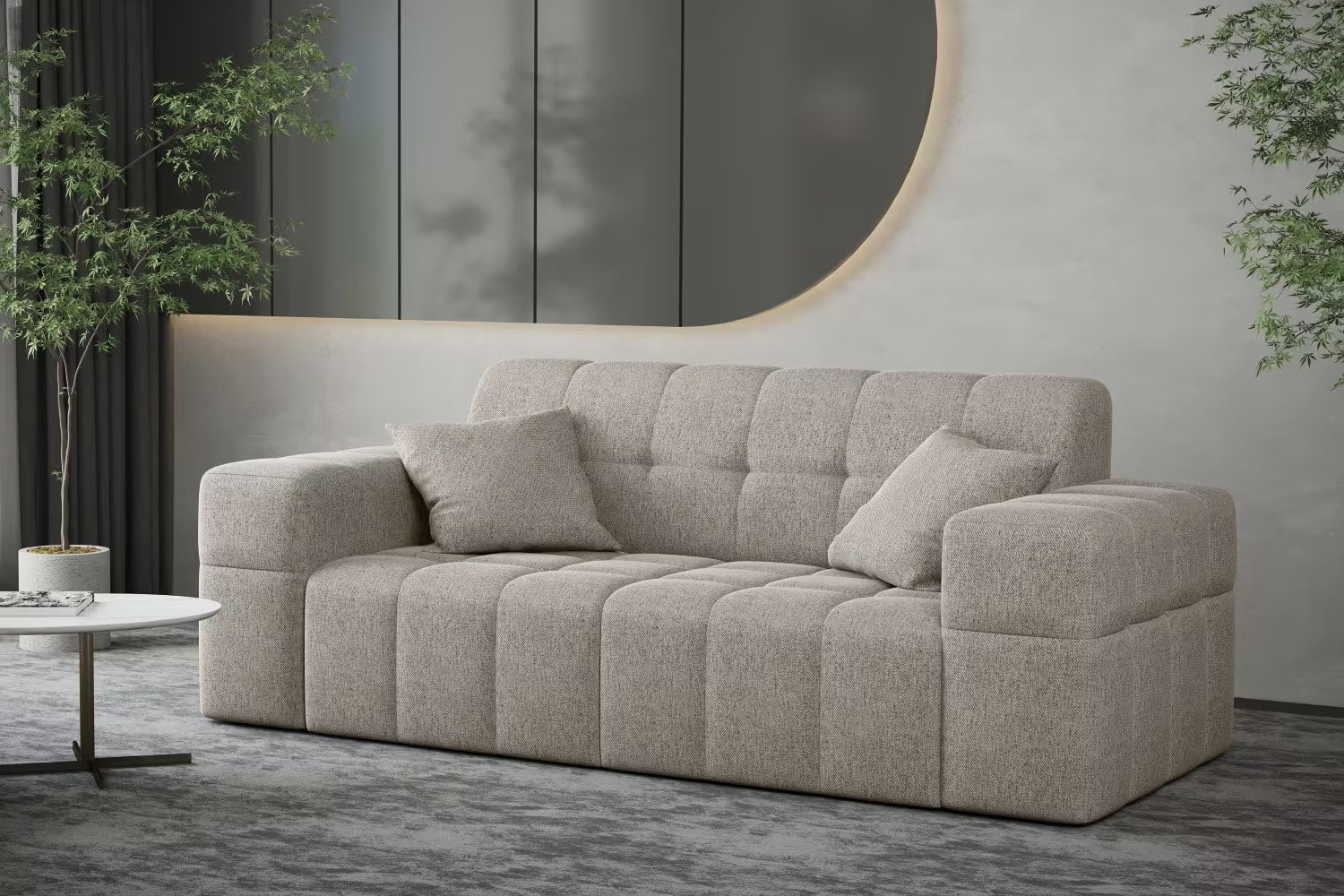 Sofa Nimes in Struktur, 183 cm Breite