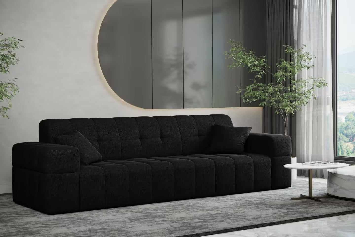 Sofa Nimes in Struktur, 245 cm Breite