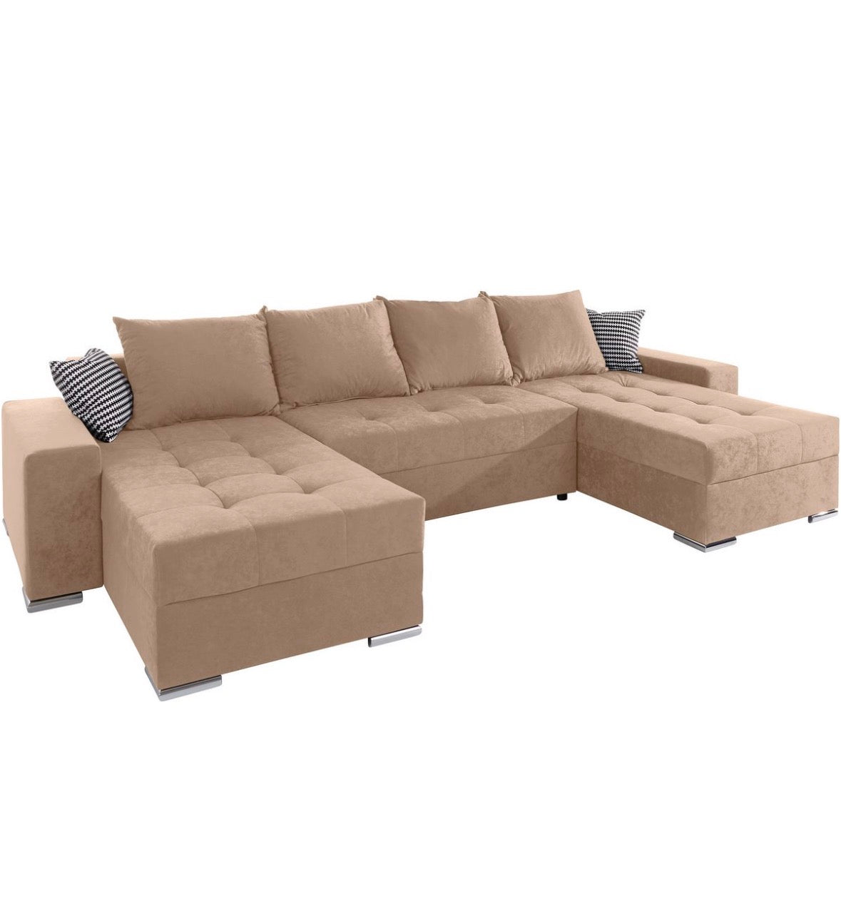 Wohnlandschaft in Microfaser, 313cm Breite | PolsterOase