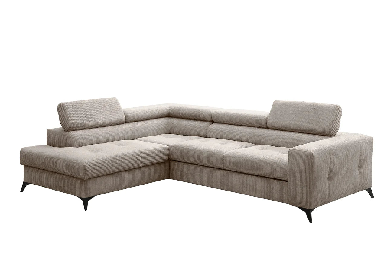 Ecksofa Anafi in Cord, 271 cm Breite #Variant_Beige-Links