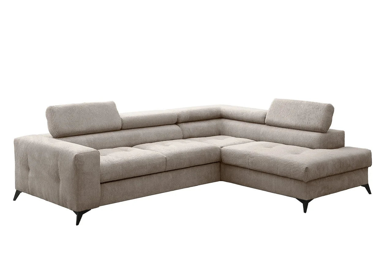 Ecksofa Anafi in Cord, 271 cm Breite #Variant_Beige-Rechts