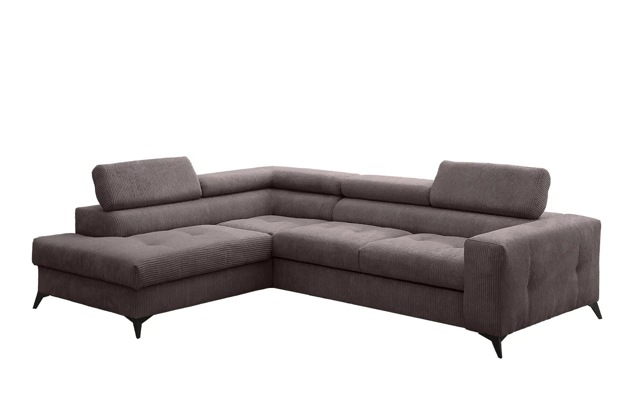 Ecksofa Anafi in Cord, 271 cm Breite #Variant_Braun-Links