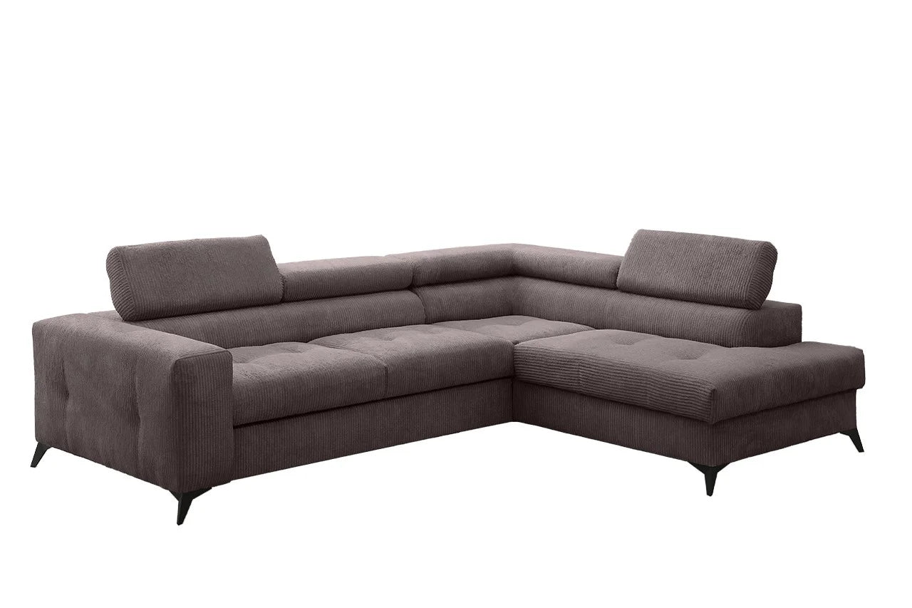 Ecksofa Anafi in Cord, 271 cm Breite #Variant_Braun-Rechts