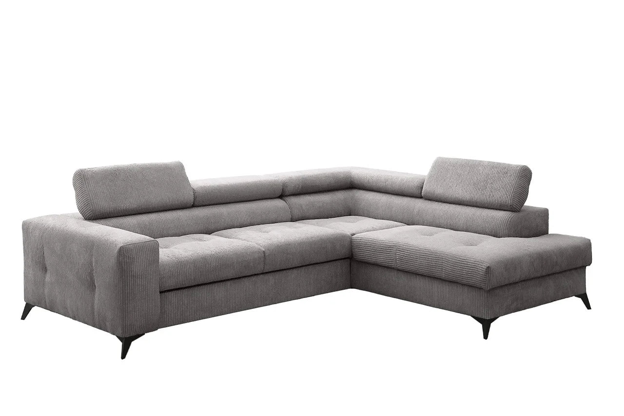 Ecksofa Anafi in Cord, 271 cm Breite #Variant_Dunkelgrau-Rechts