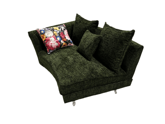 Loveseat / Relaxliege in Webstoff Grün - POLSTEROASE