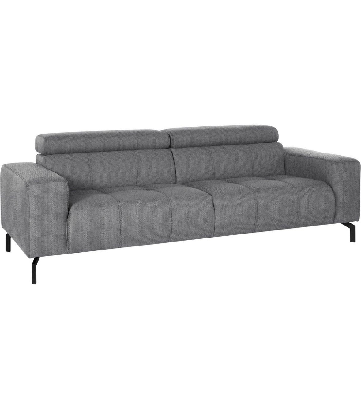3 Sitzer / Sofa in Webstoff Grau - POLSTEROASE