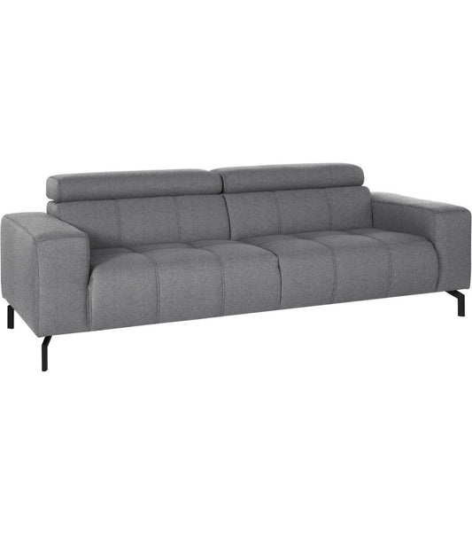 3 Sitzer / Sofa in Webstoff Grau - POLSTEROASE
