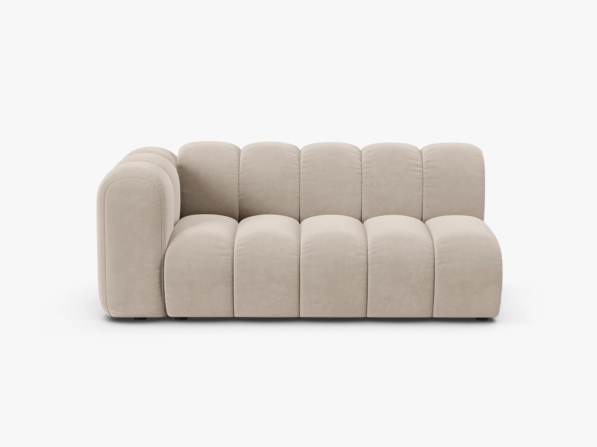 Grandé 3-Sitzer Modul (links) in Samt, 175 cm Breite - Modulsofa