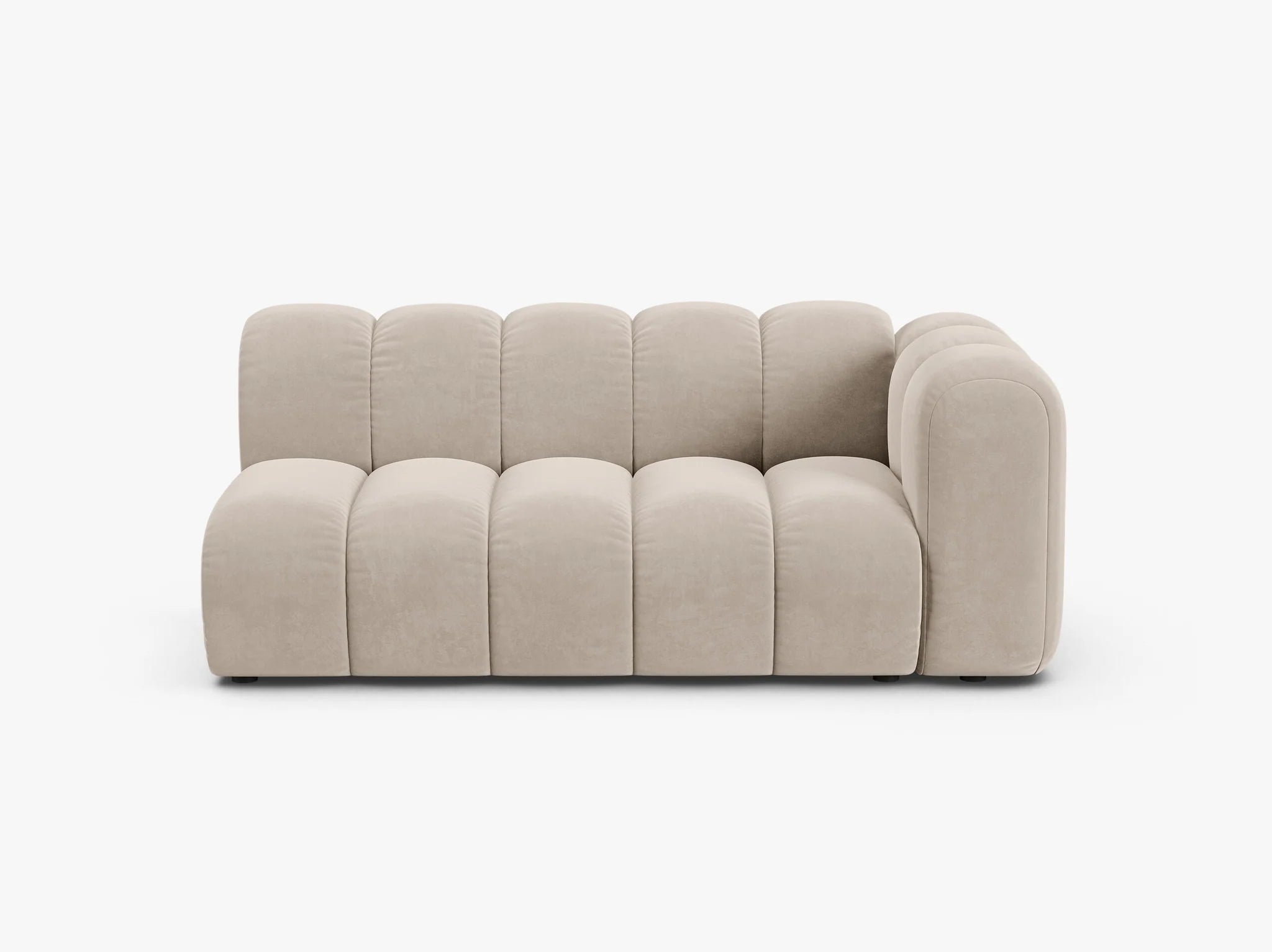 Grandé 3-Sitzer Modul (rechts) in Samt, 175 cm Breite - Modulsofa