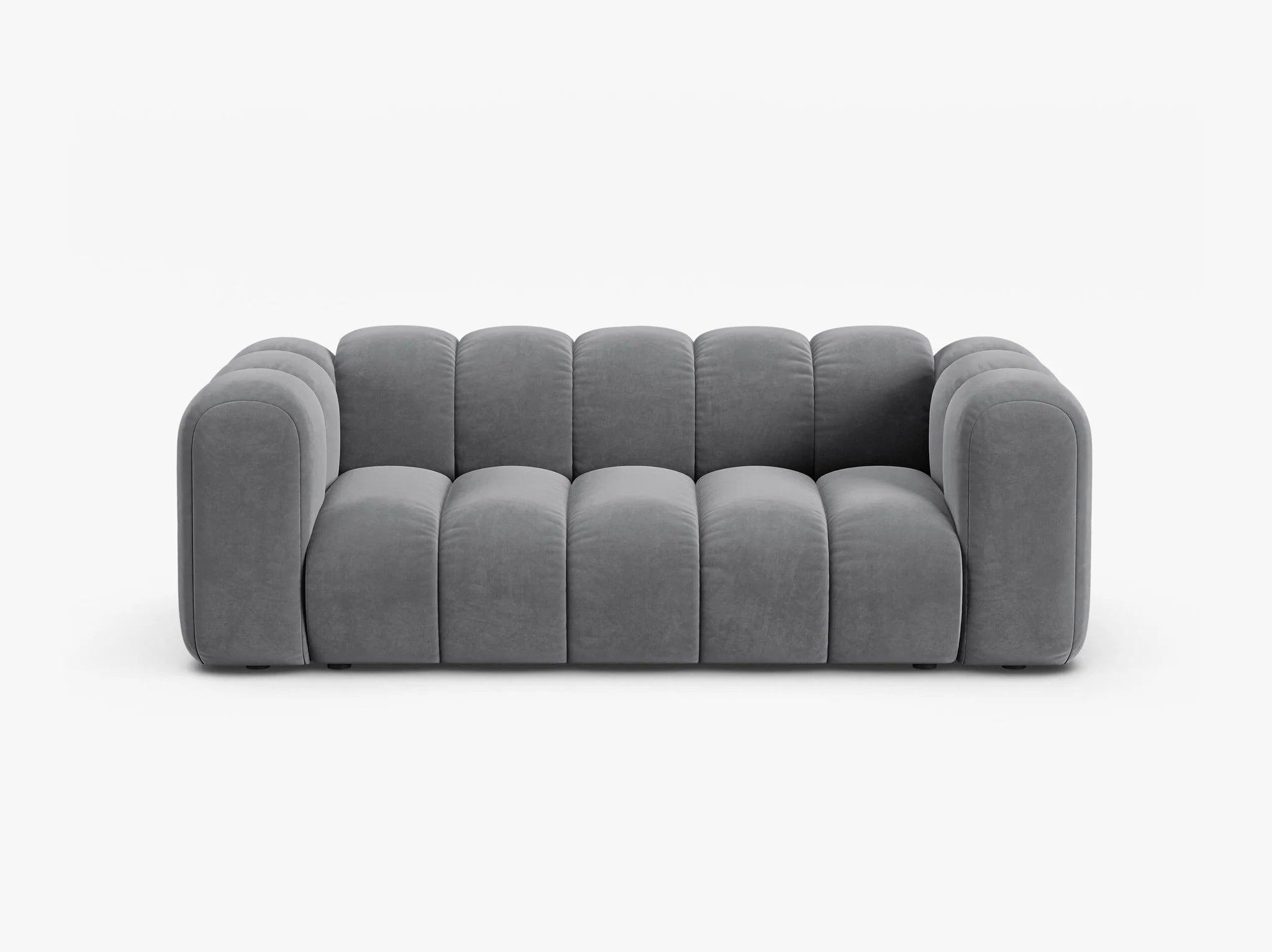 Grandé 3-Sitzer Sofa in Samt, 200 cm Breite - Modulsofa-1