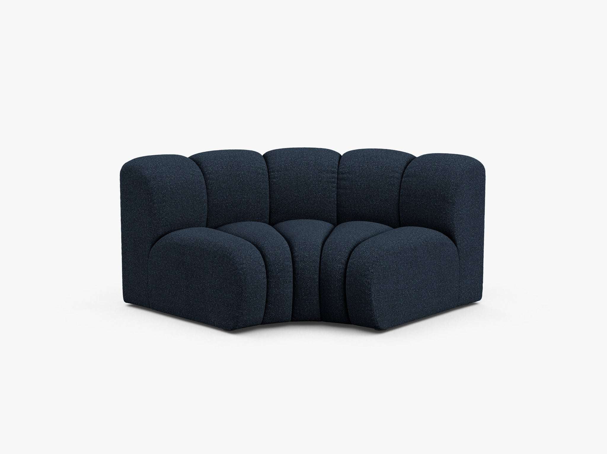 Grandé Eckmodul (rund) in Bouclé, 185 cm Breite - Modulsofa-5