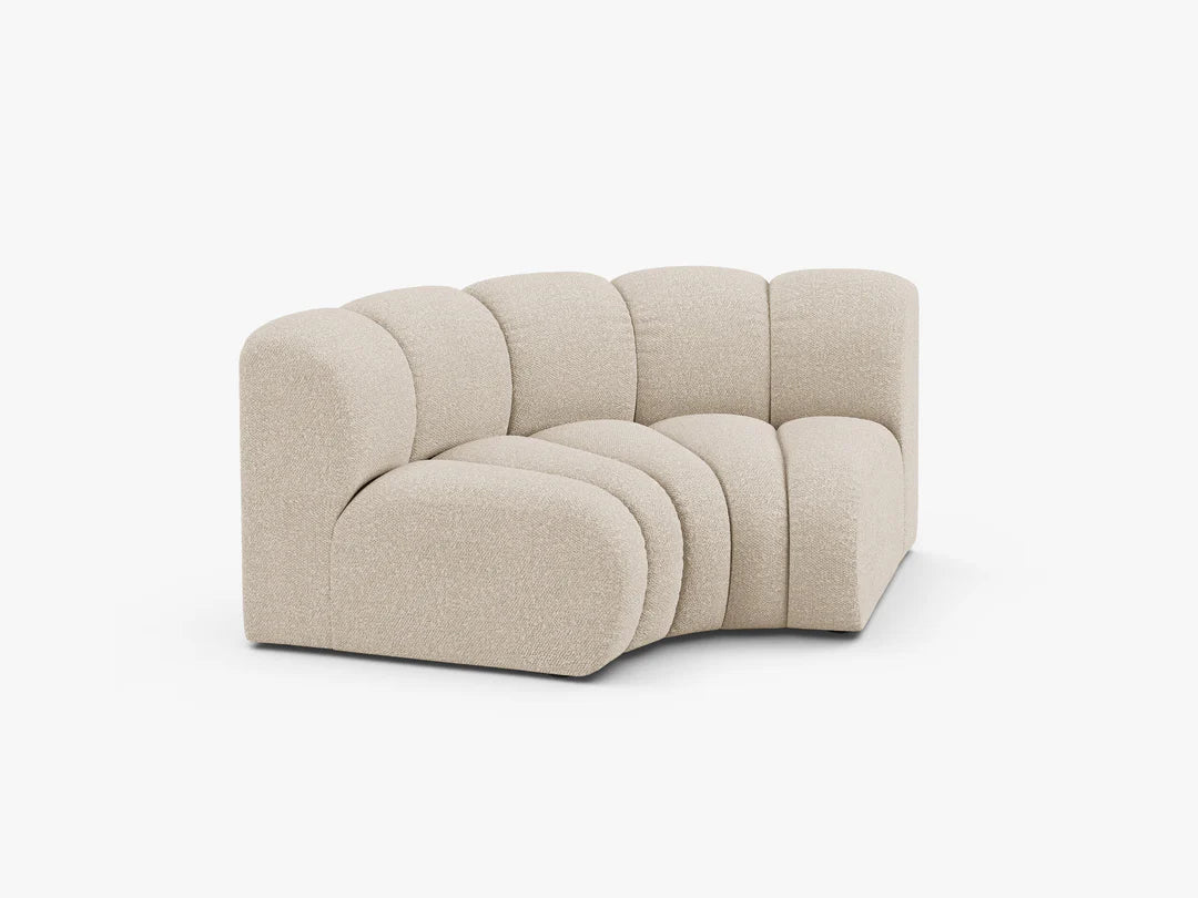 Grandé Eckmodul (rund) in Bouclé, 185 cm Breite - Modulsofa-7
