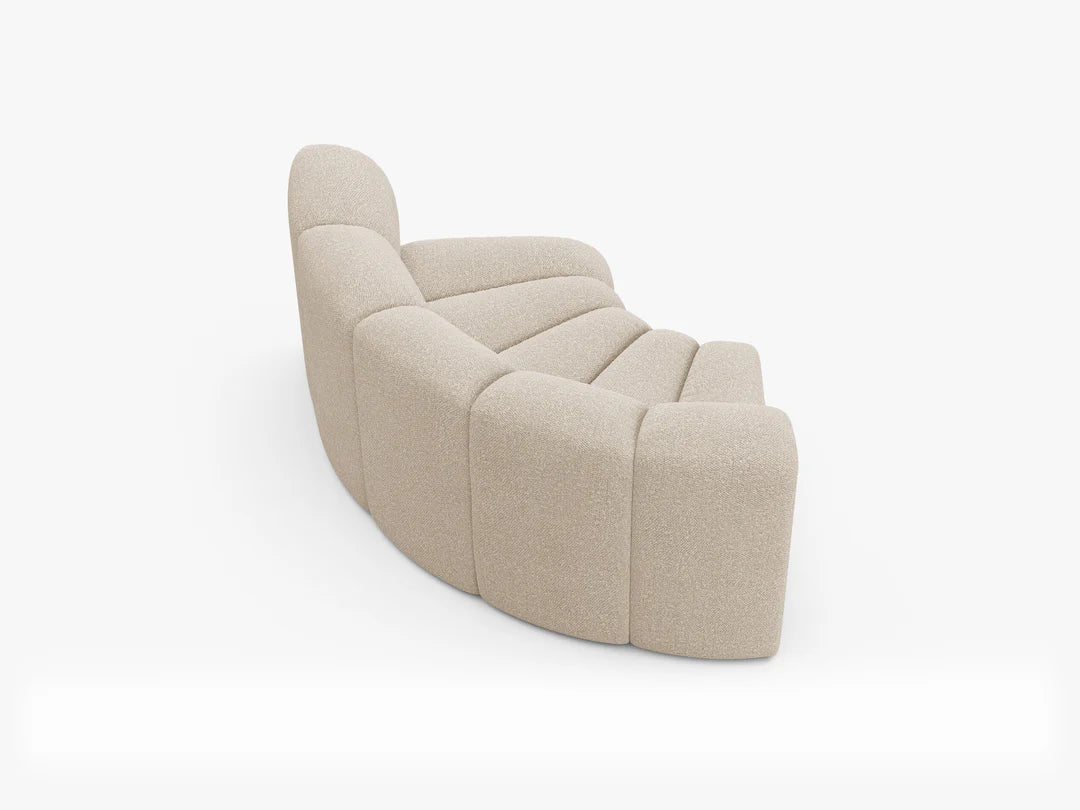 Grandé Eckmodul (rund) in Bouclé, 185 cm Breite - Modulsofa-8