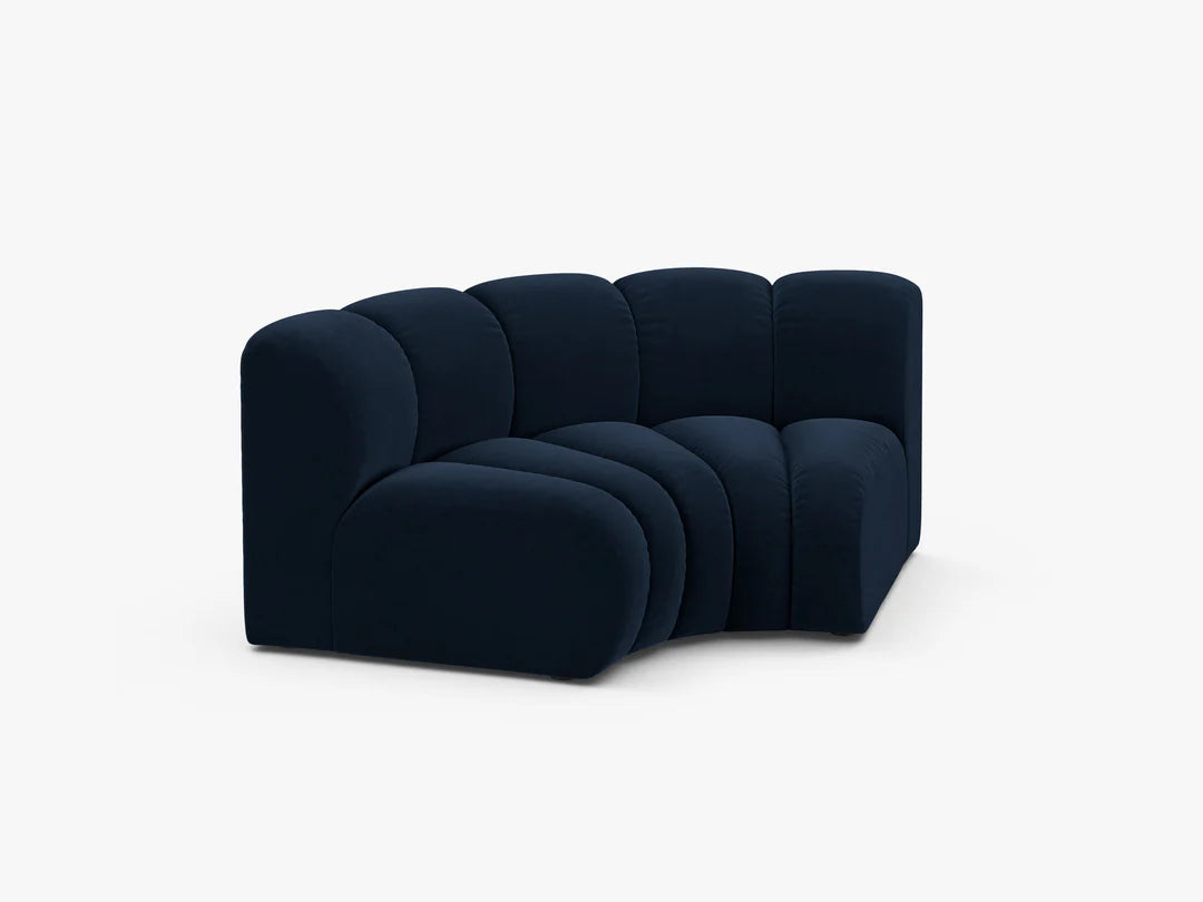 Grandé Eckmodul (rund) in Samt, 185 cm Breite - Modulsofa-6