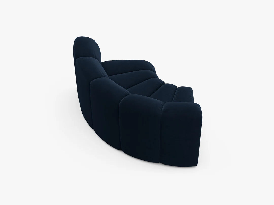 Grandé Eckmodul (rund) in Samt, 185 cm Breite - Modulsofa-7