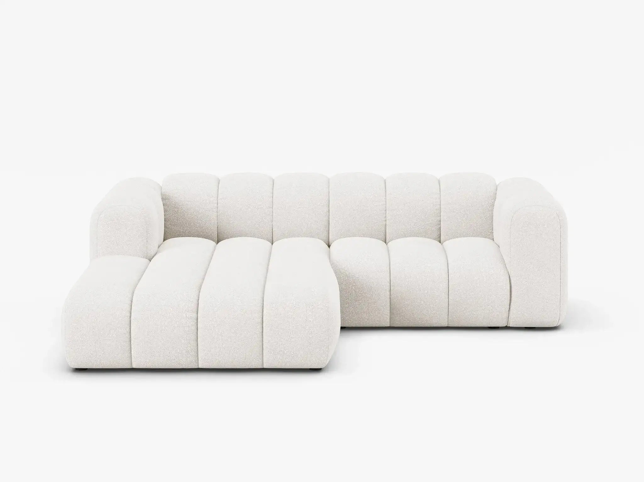 Grandé Ecksofa (links) in Bouclé, 230 cm Breite - Modulsofa-3