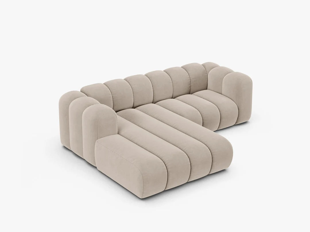 Grandé Ecksofa (links) in Samt, 230 cm Breite - Modulsofa-7