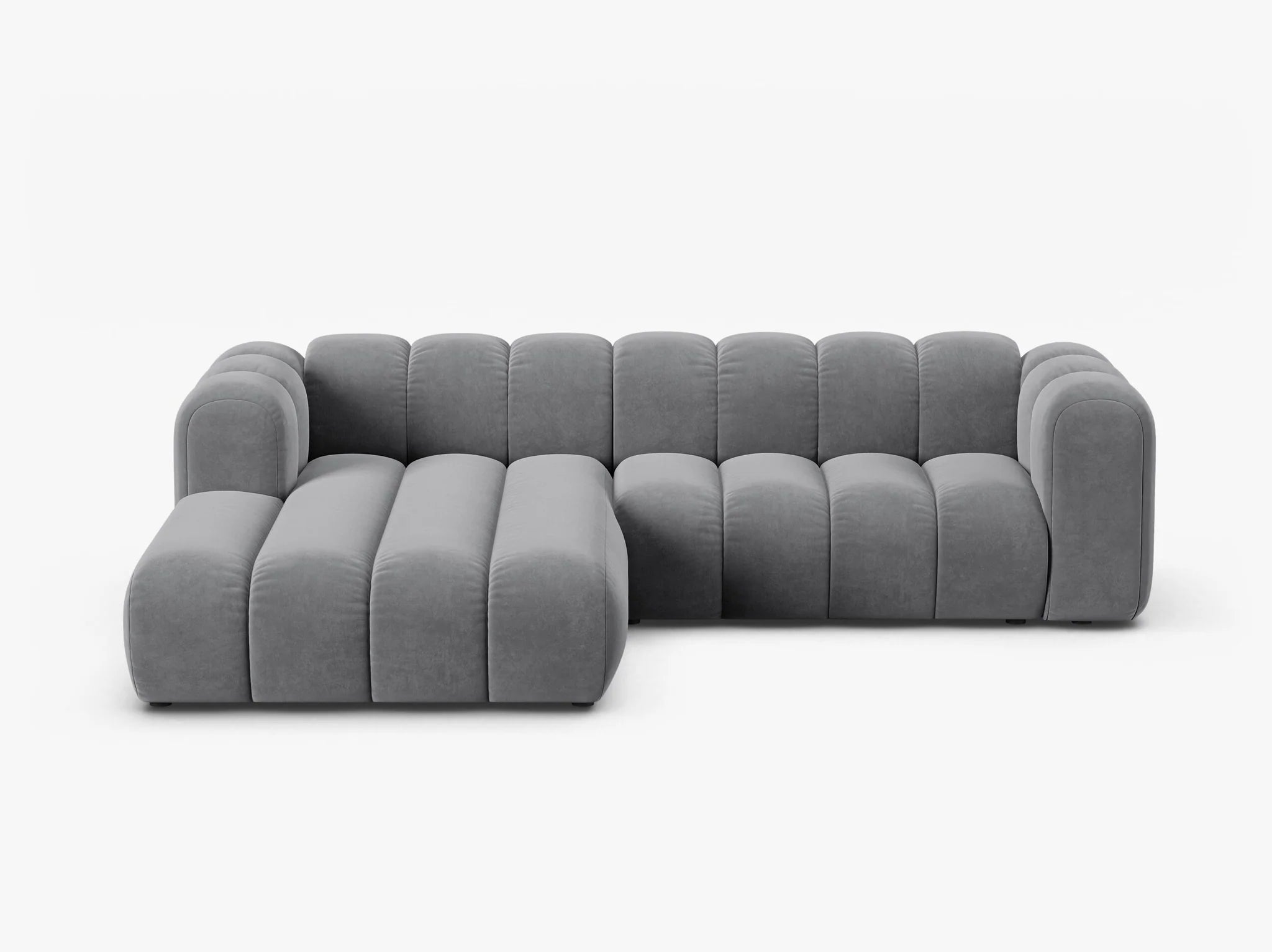 Grandé Ecksofa (links) in Samt, 260 cm Breite - Modulsofa-2