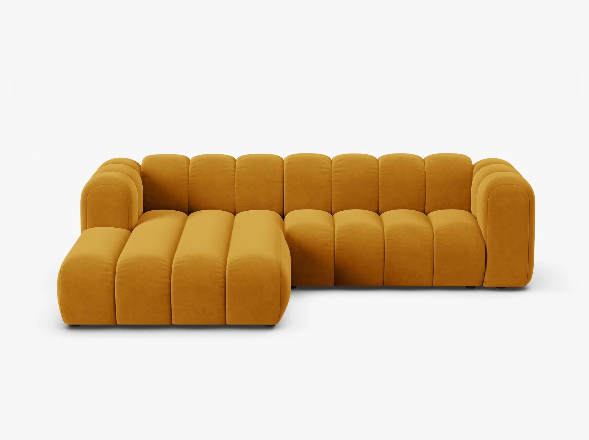 Grandé Ecksofa (links) in Samt, 260 cm Breite - Modulsofa-3