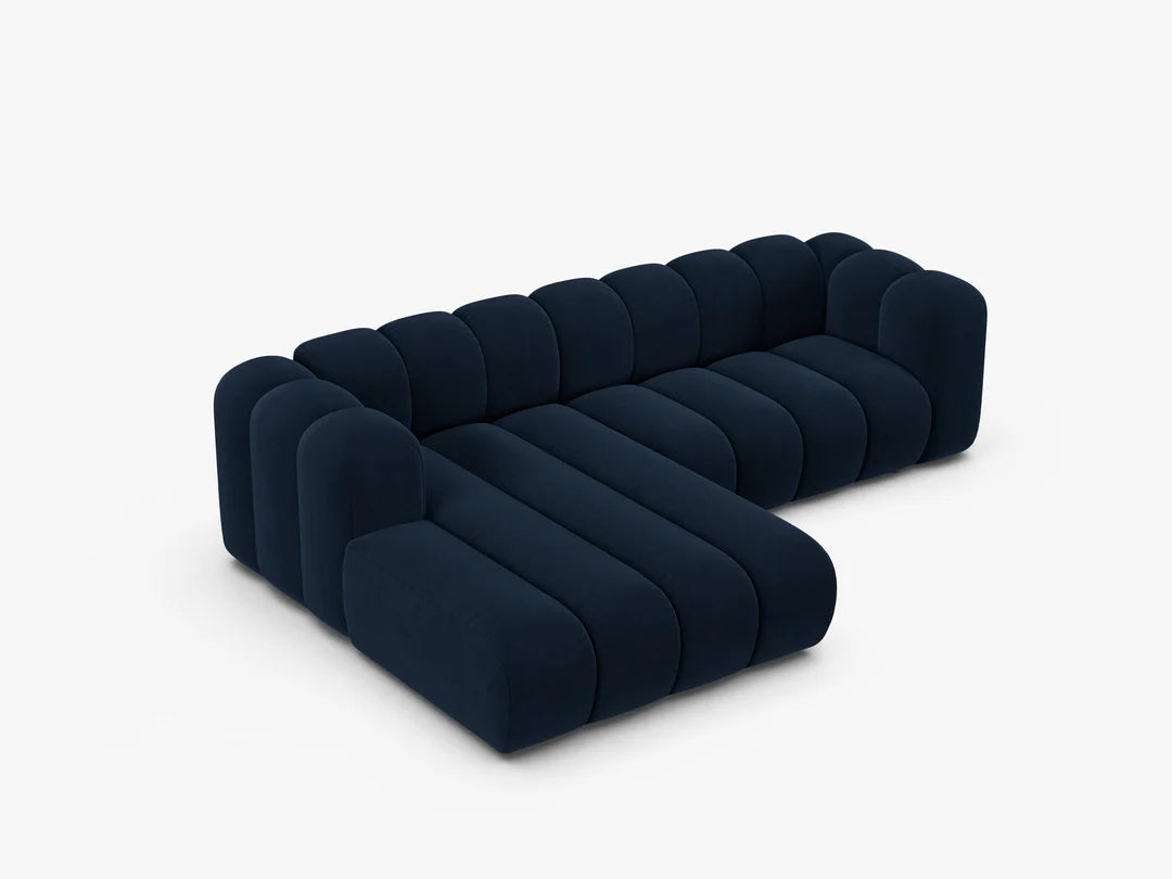 Grandé Ecksofa (links) in Samt, 260 cm Breite - Modulsofa-5