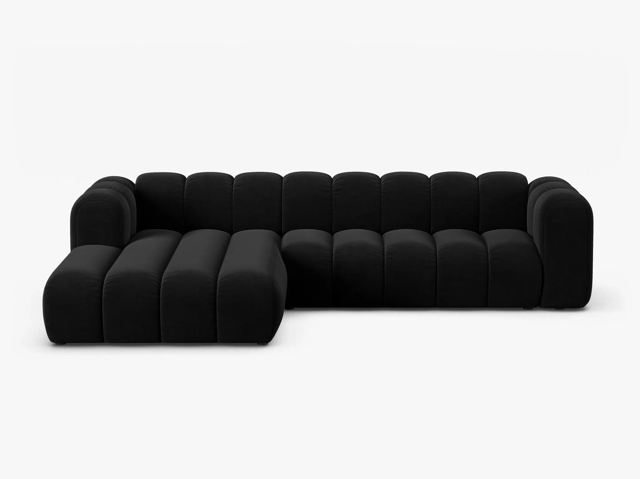 Grandé Ecksofa (links) in Samt, 290 cm Breite - Modulsofa-1