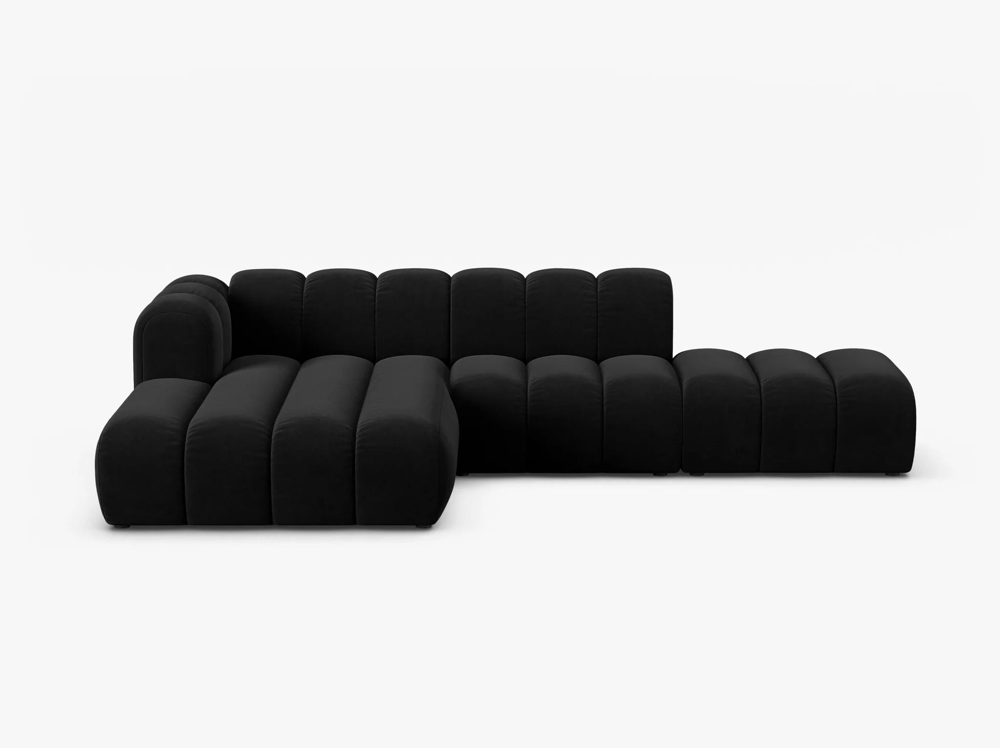 Grandé Ecksofa (links) in Samt, 299 cm Breite - Modulsofa-2