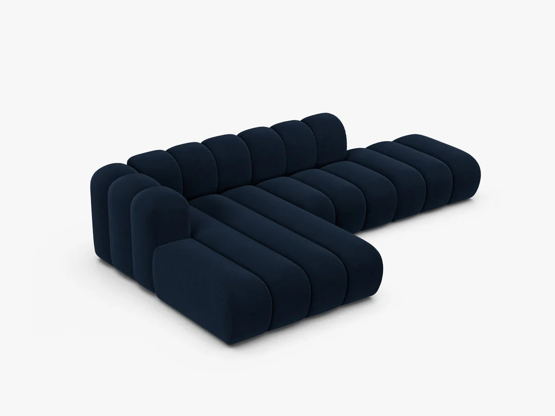Grandé Ecksofa (links) in Samt, 299 cm Breite - Modulsofa-8