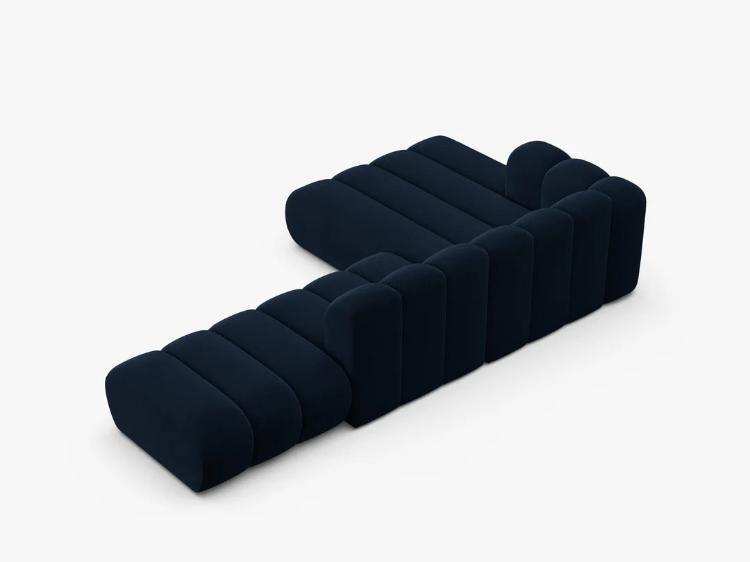 Grandé Ecksofa (links) in Samt, 299 cm Breite - Modulsofa-9