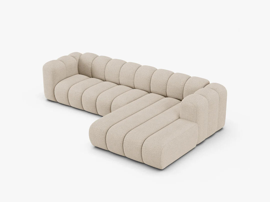 Grandé Ecksofa (rechts) in Bouclé, 290 cm Breite - Modulsofa-8