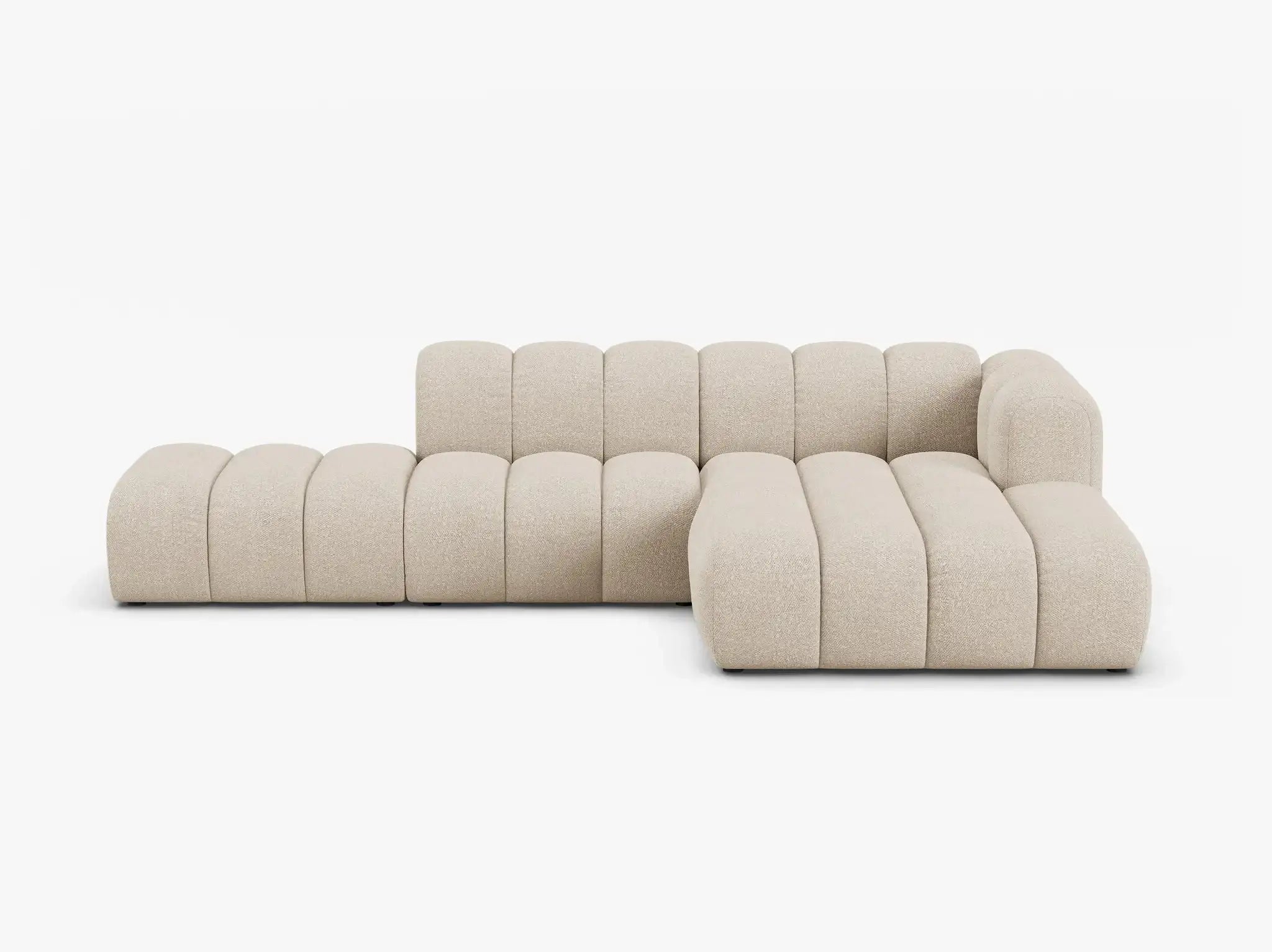 Grandé Ecksofa (rechts) in Bouclé, 299 cm Breite - Modulsofa-1