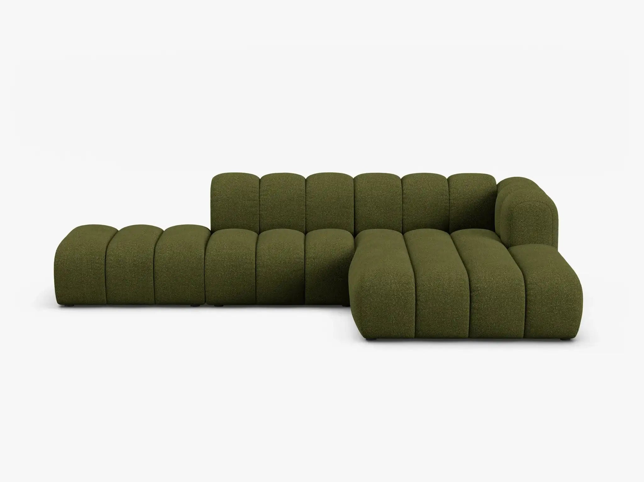 Grandé Ecksofa (rechts) in Bouclé, 299 cm Breite - Modulsofa-4