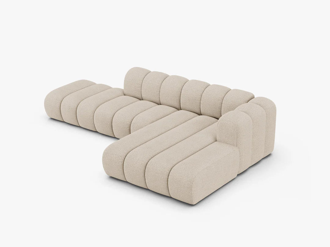 Grandé Ecksofa (rechts) in Bouclé, 299 cm Breite - Modulsofa-8