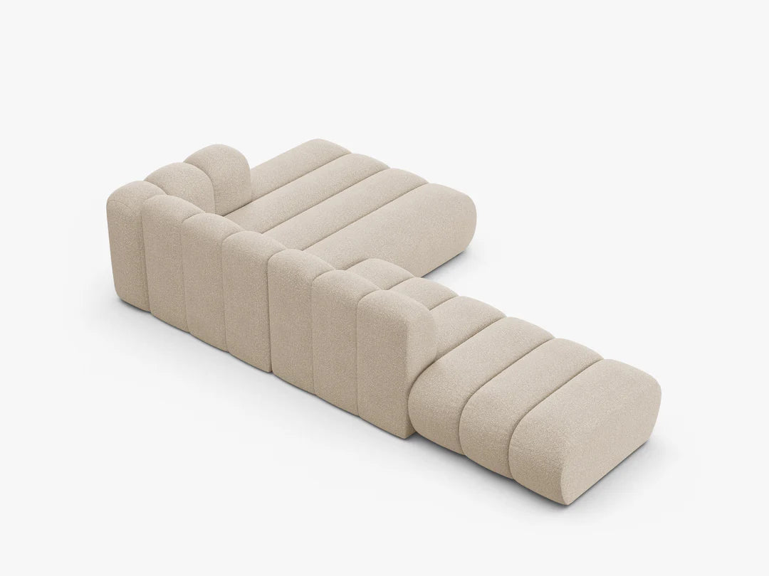 Grandé Ecksofa (rechts) in Bouclé, 299 cm Breite - Modulsofa-9