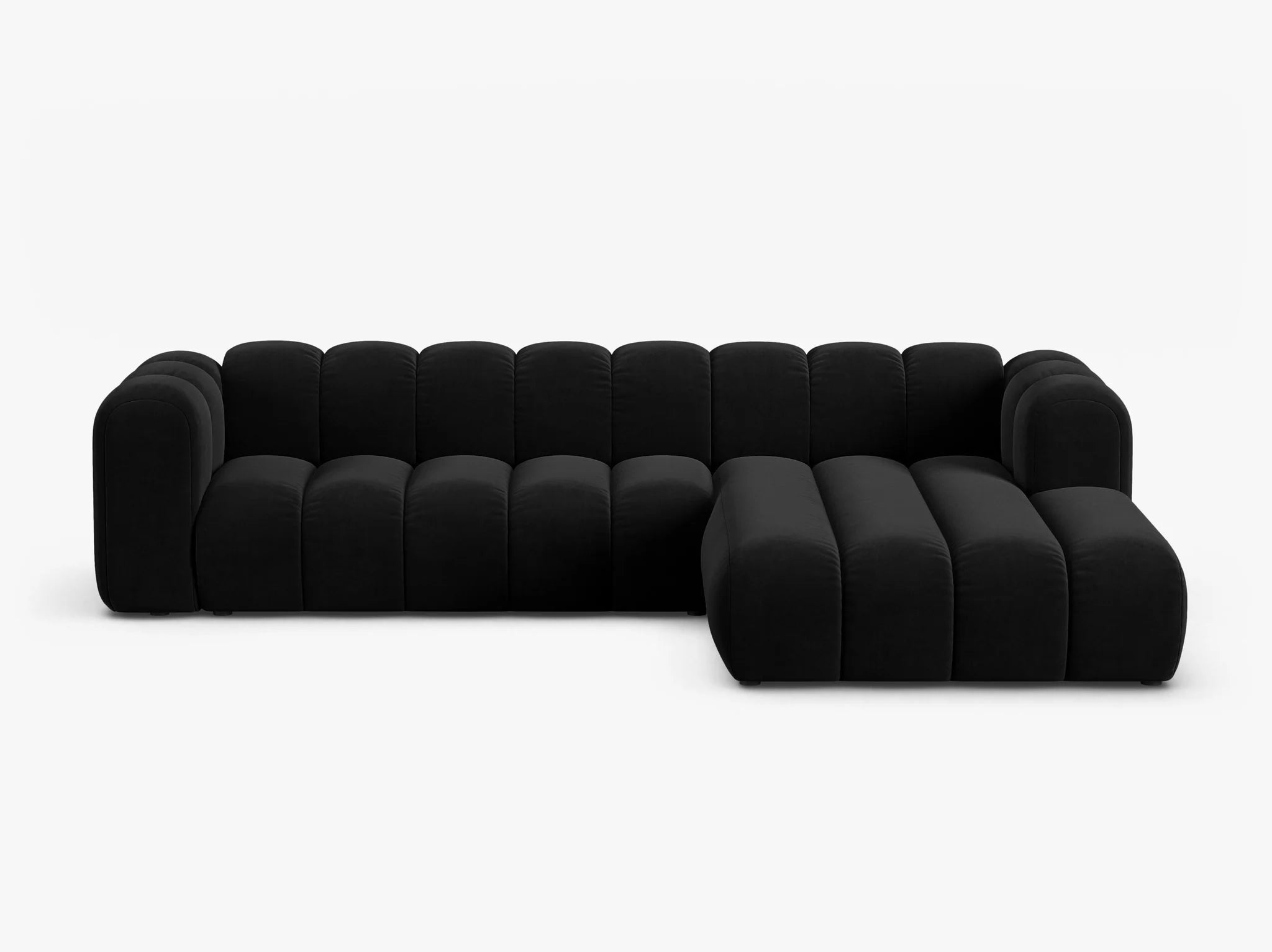 Grandé Ecksofa (rechts) in Samt, 290 cm Breite - Modulsofa-1