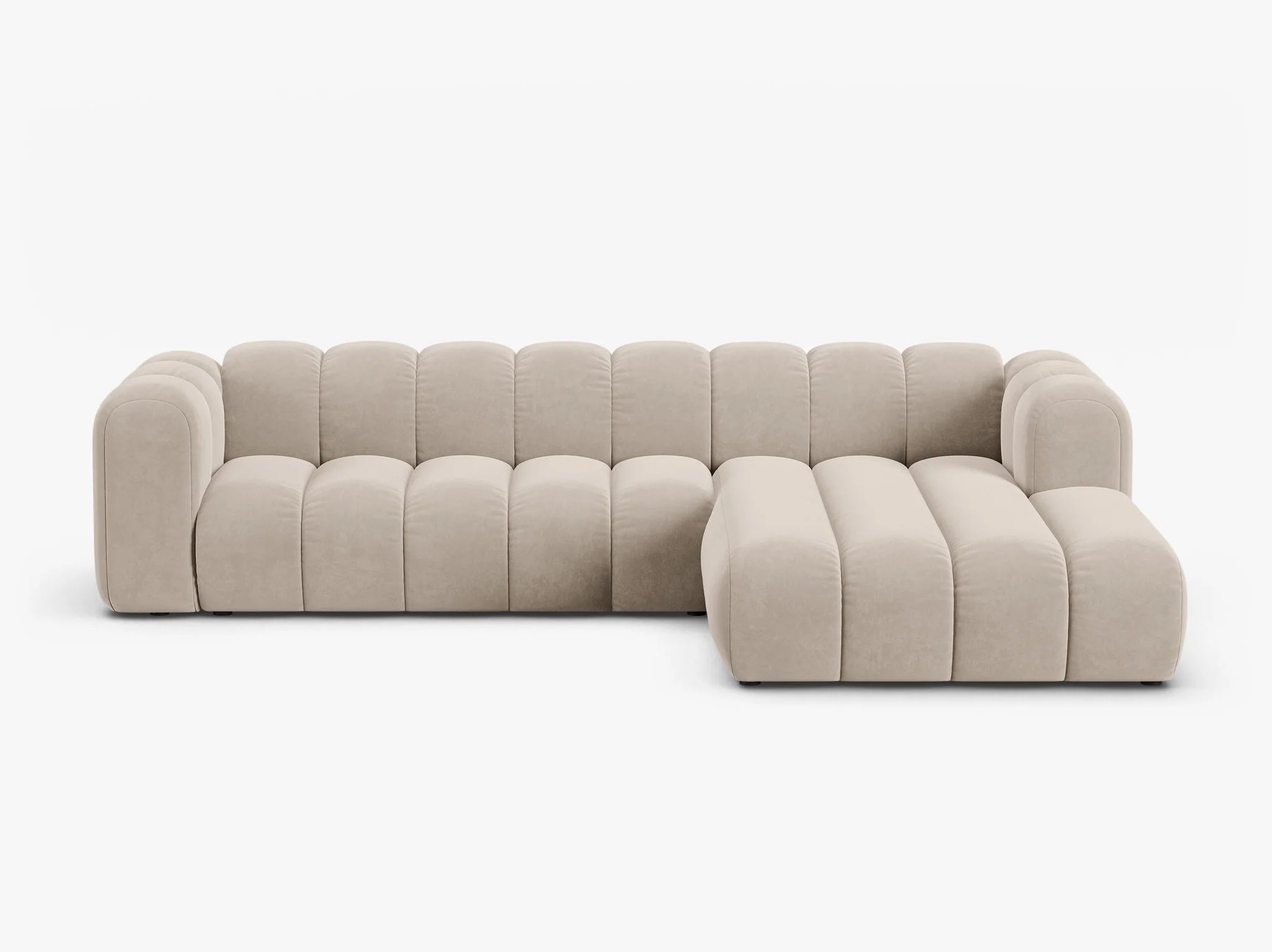 Grandé Ecksofa (rechts) in Samt, 290 cm Breite - Modulsofa