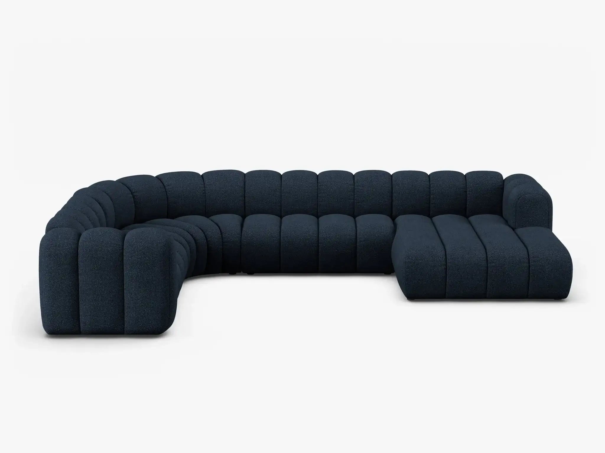 Grandé Sofa Wohnlandschaft (links) in Bouclé, 370 cm Breite - Modulsofa-5