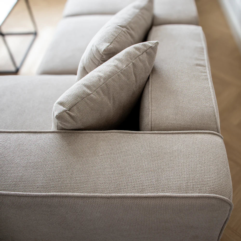 Benne Modulsofa mit Chaiselonge Rechts Beige, 185 cm Breite | PolsterOase