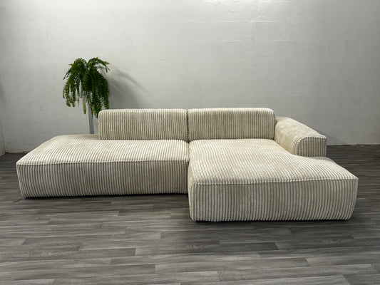 Ecksofa L-Form / Modulsofa in Cord Beige