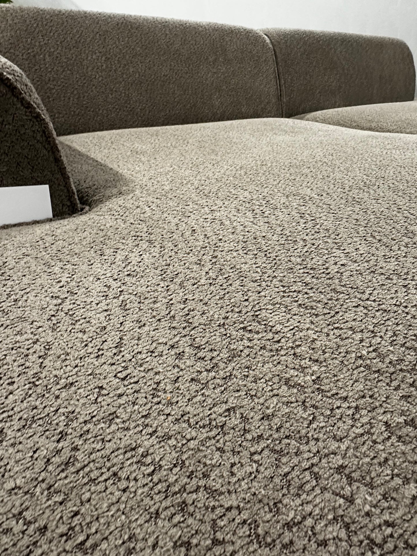 Ecksofa L-Form / Modulsofa in Teddy Braun