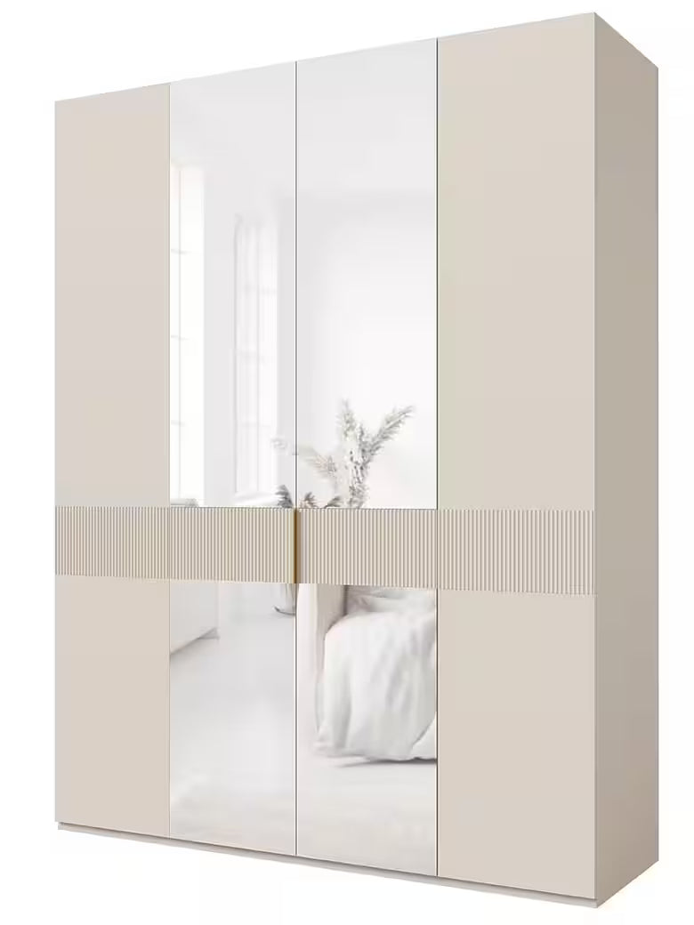 Kleiderschrank LENO 180 – Drehtürenschrank mit 4 Türen, Soft-Close & Kleiderstange