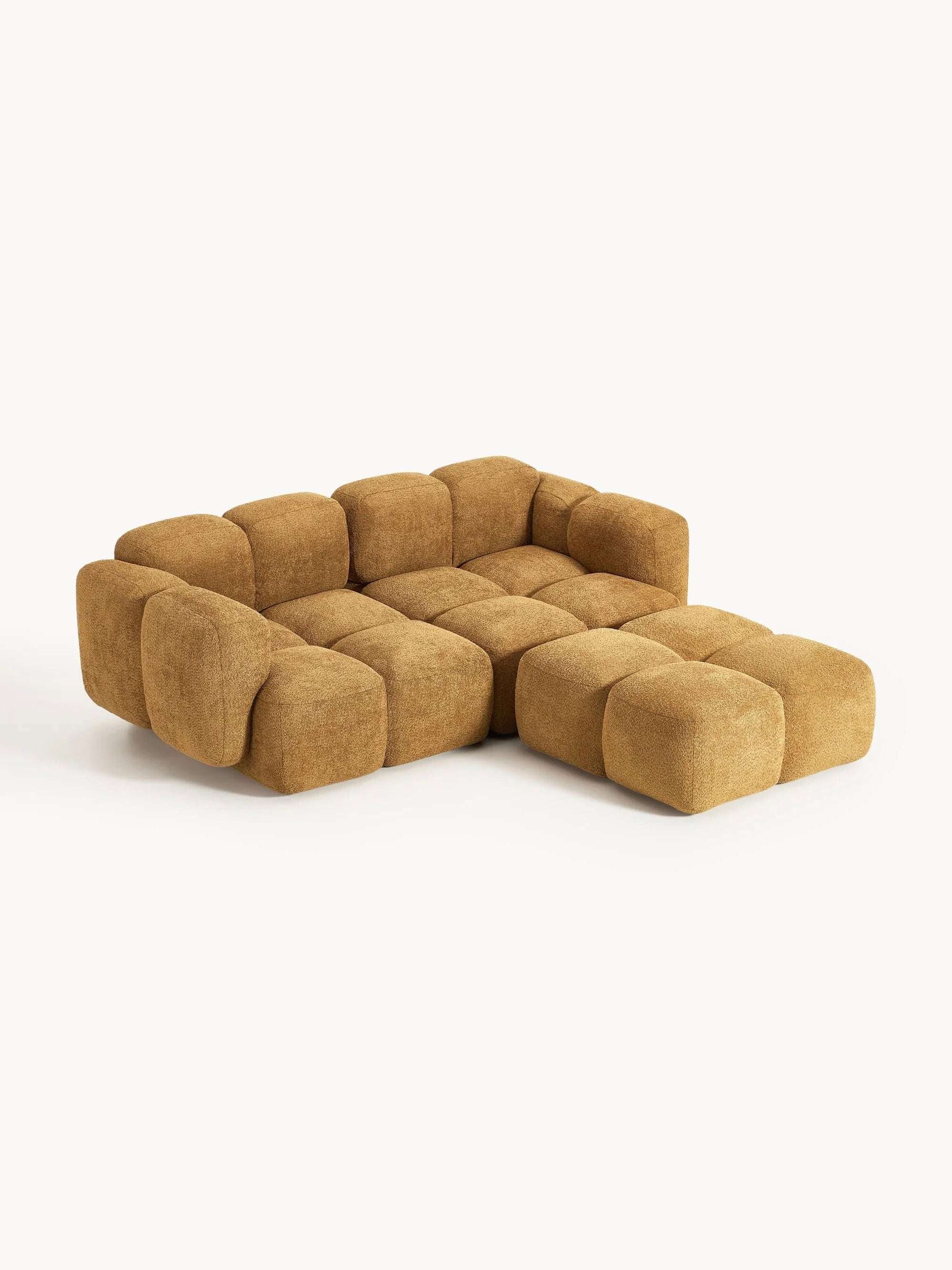 Luno_2-Sitzer_Ecksofa #Variant_Gold-Rechts