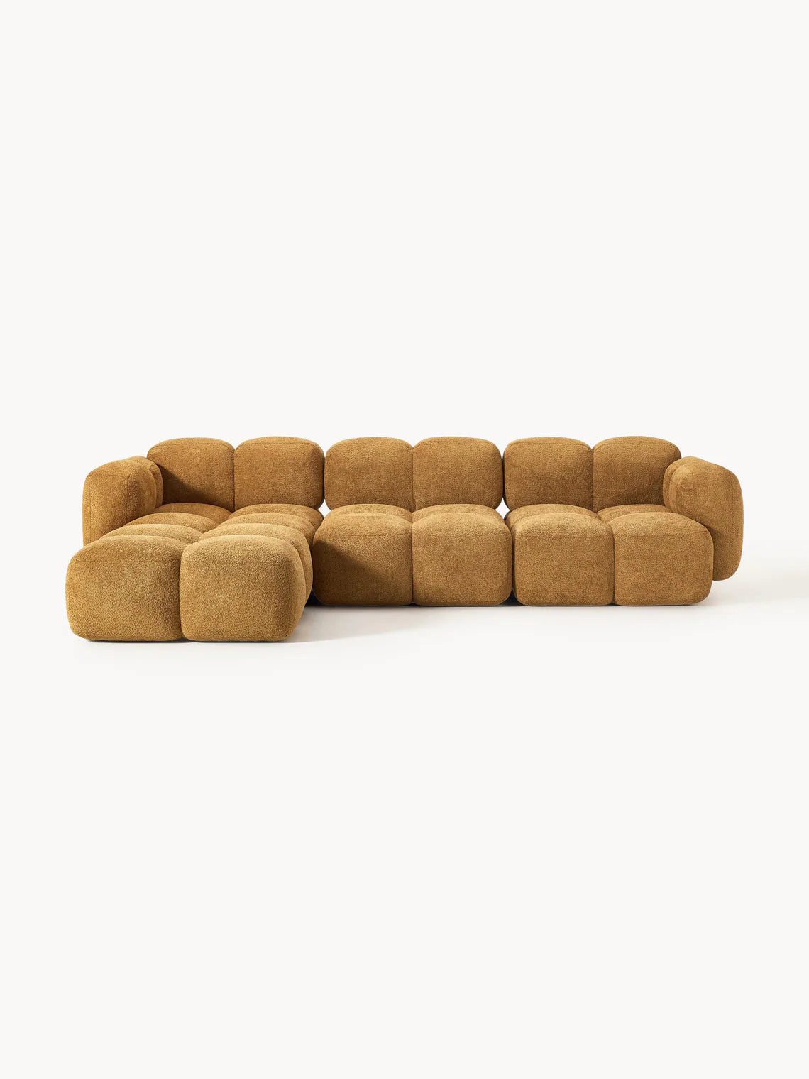 Luno 3-Sitzer Ecksofa (links) in Bouclé, 302 cm Breite-3