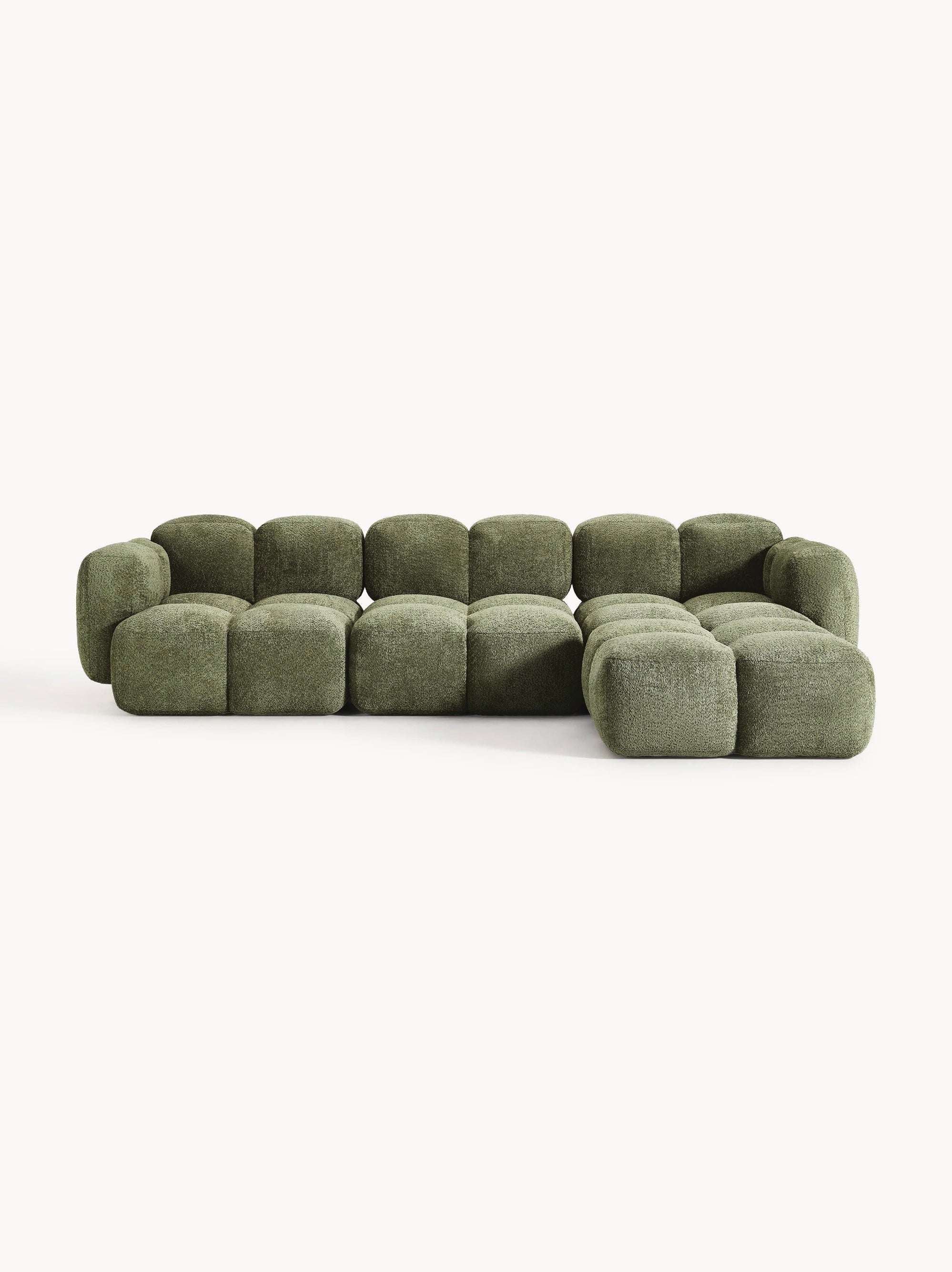 Luno 3-Sitzer Ecksofa (rechts) in Bouclé, 302 cm Breite-3