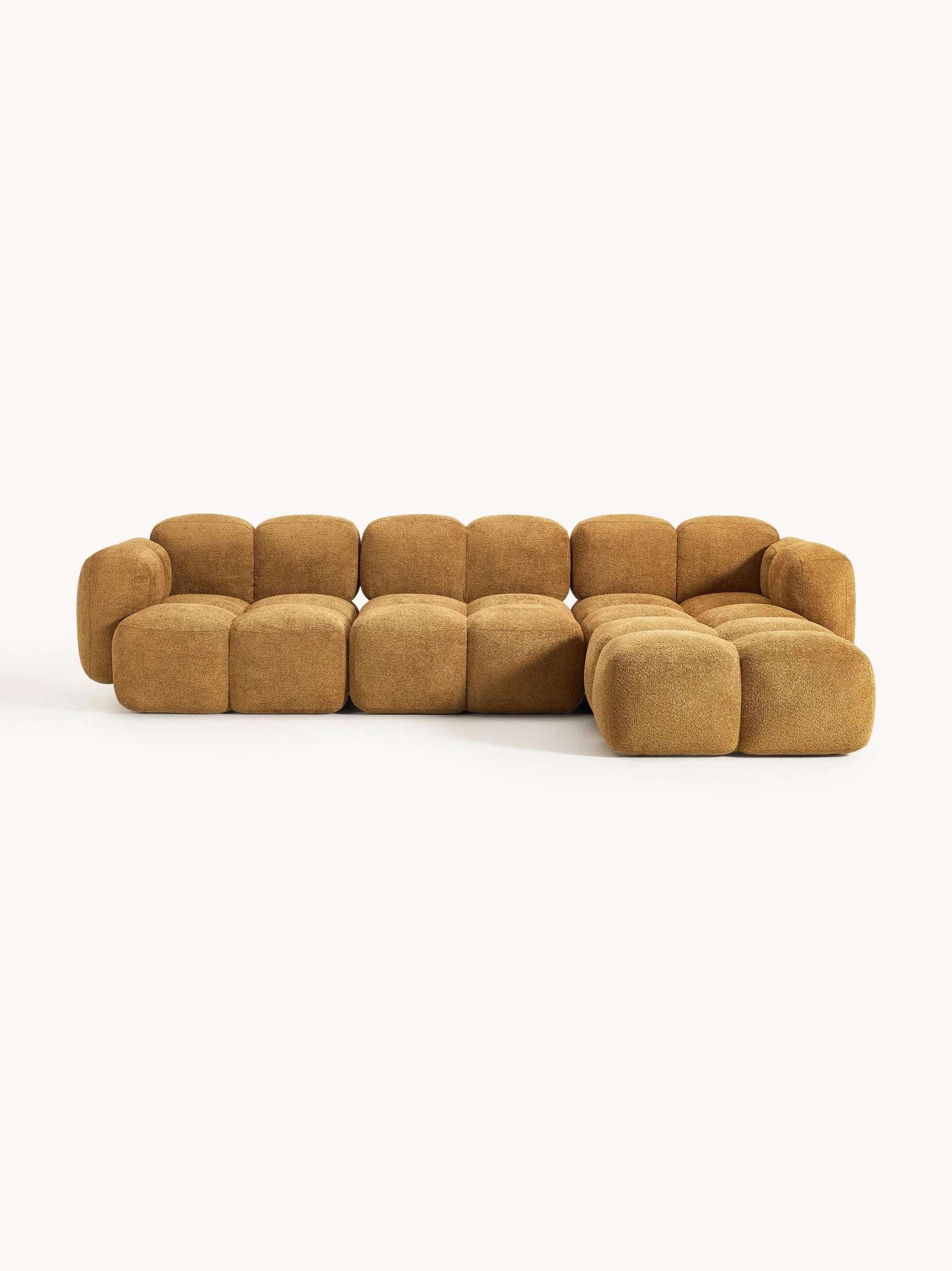 Luno 3-Sitzer Ecksofa (rechts) in Bouclé, 302 cm Breite-4