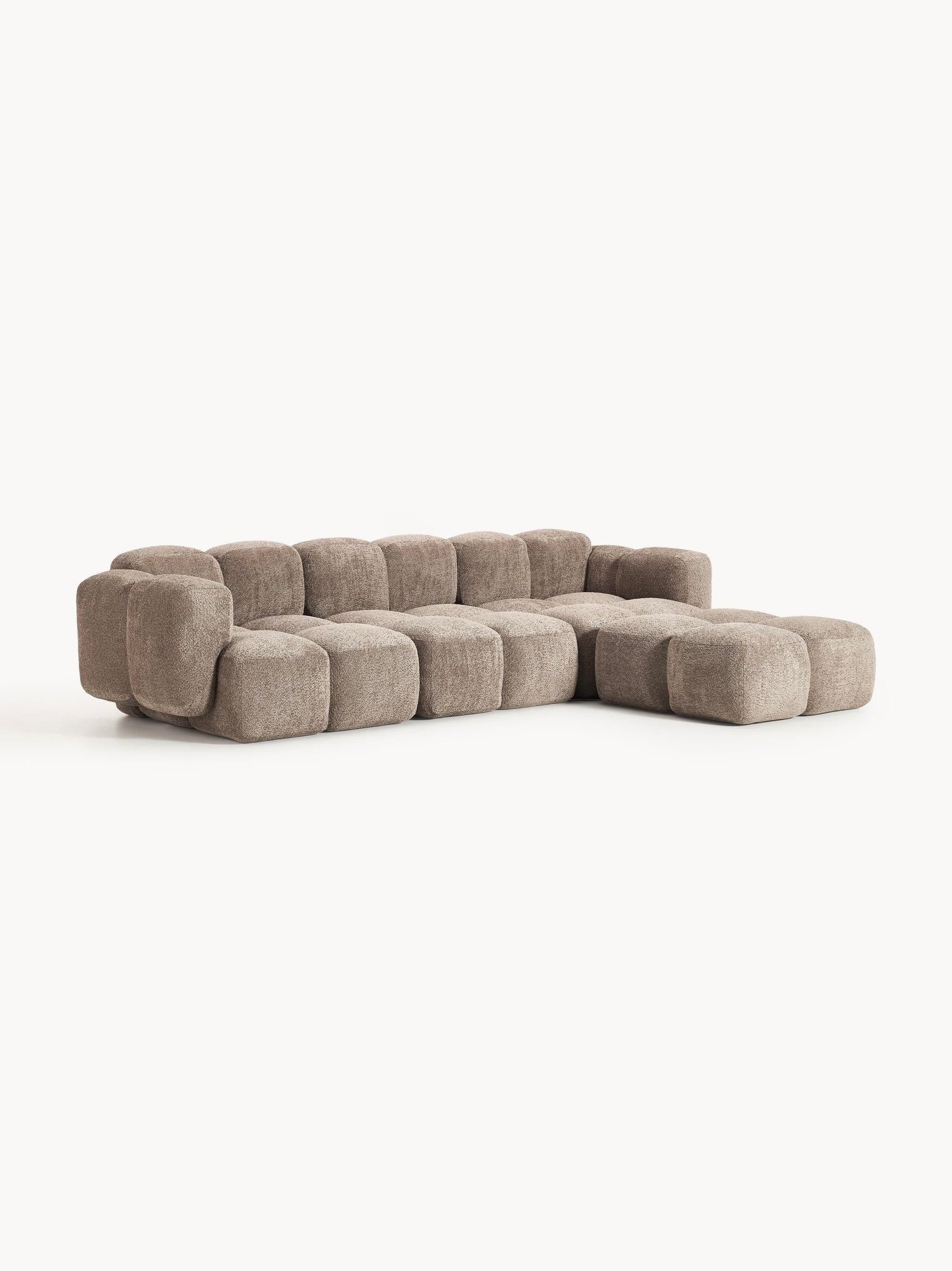 Luno 3-Sitzer Ecksofa (rechts) in Bouclé, 302 cm Breite-5