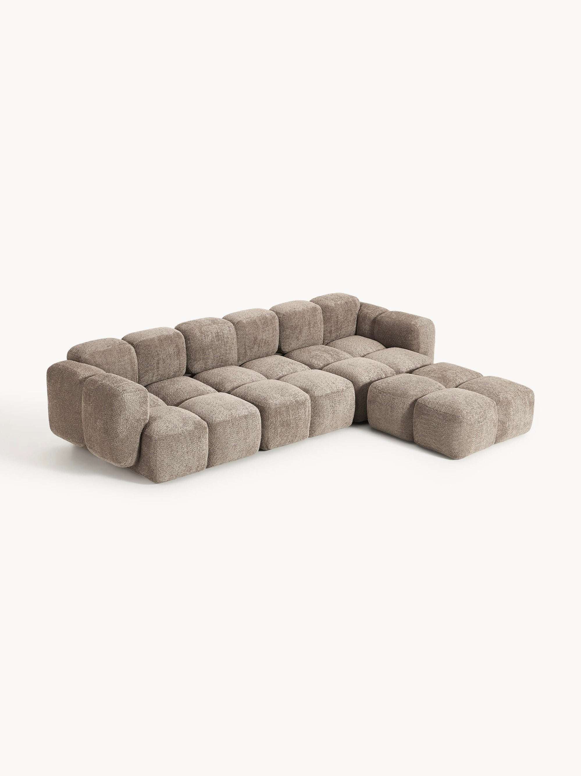 Luno 3-Sitzer Ecksofa (rechts) in Bouclé, 302 cm Breite-6