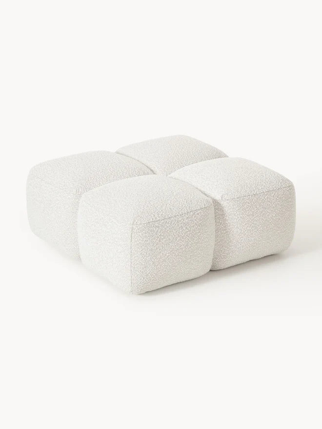 Luno Hocker in Bouclé #Variant_Weiß