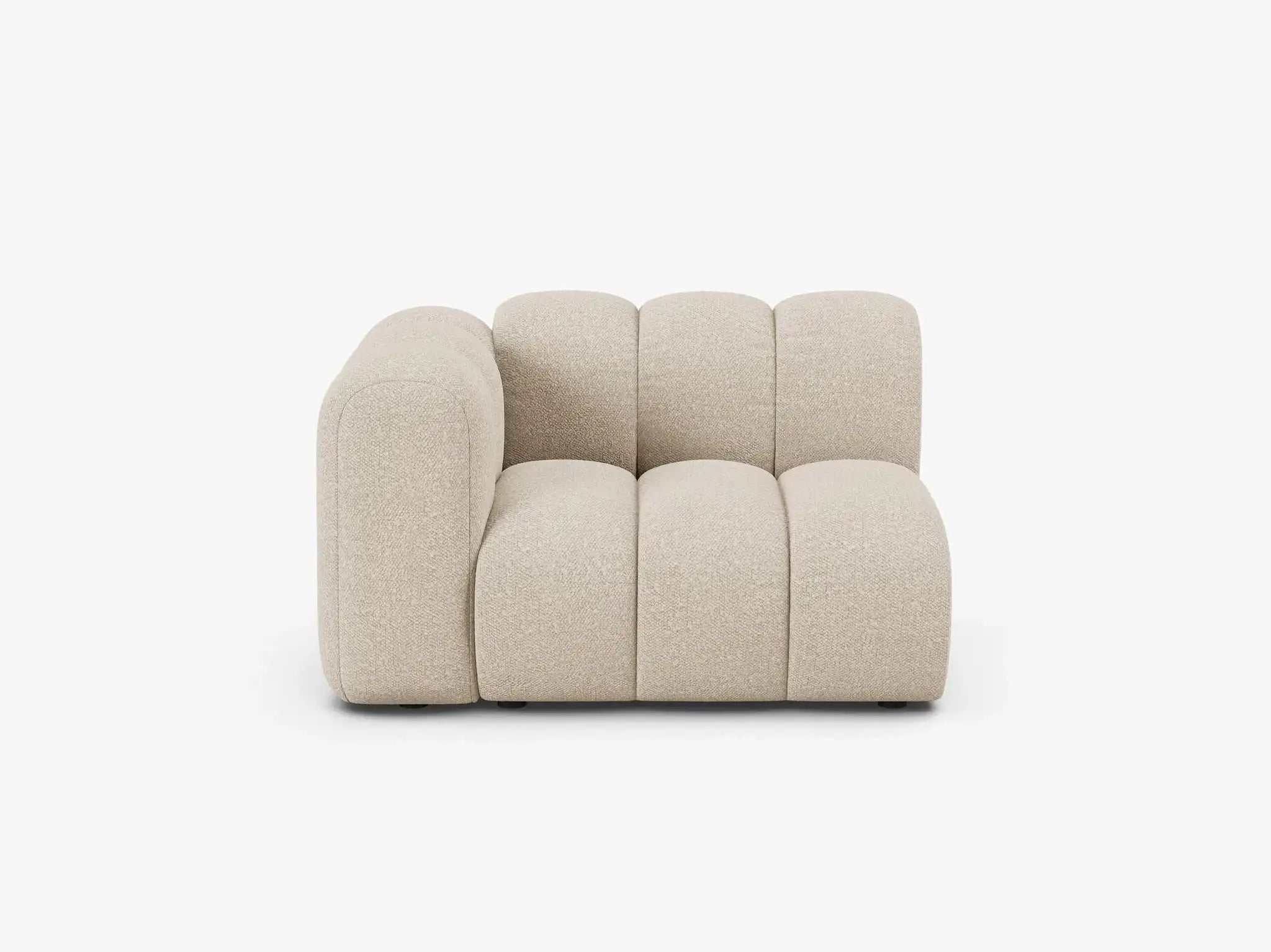 Grandé Modul (links) in Bouclé, 115 cm Breite - Modulsofa