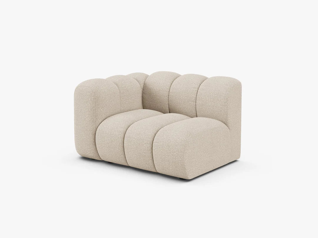 Grandé Modul (links) in Bouclé, 115 cm Breite - Modulsofa